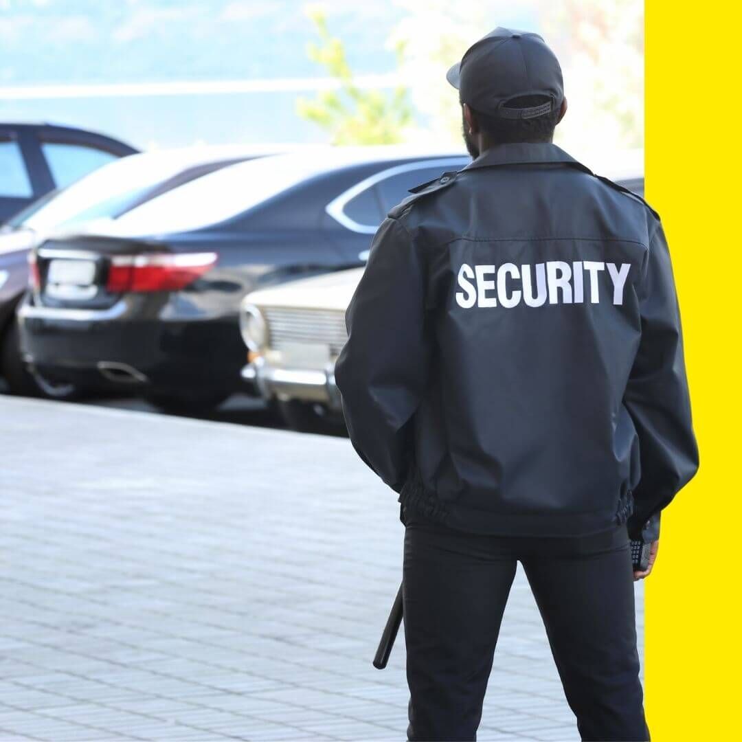 security guard in parking lot
