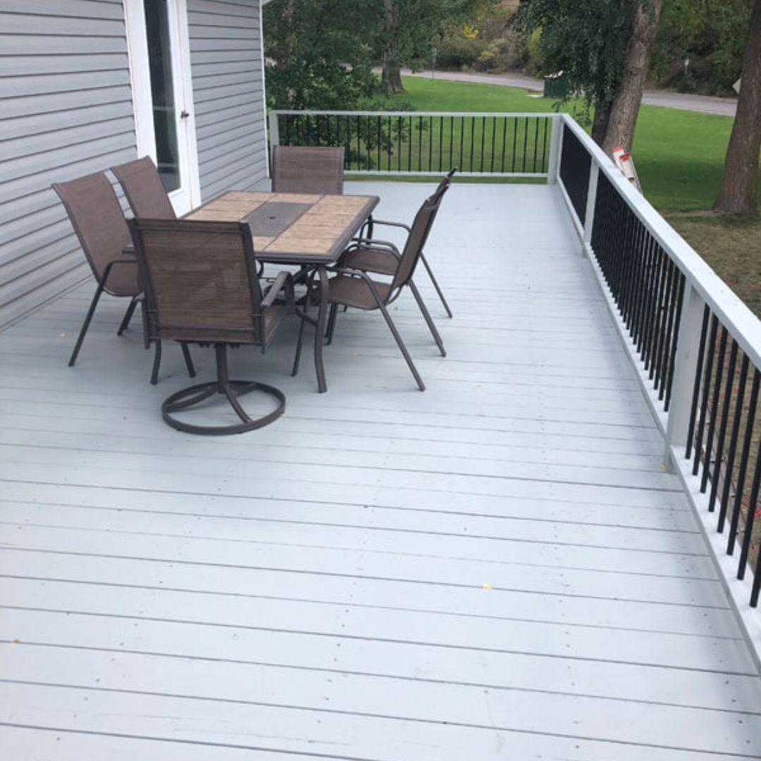 Composite deck with railing