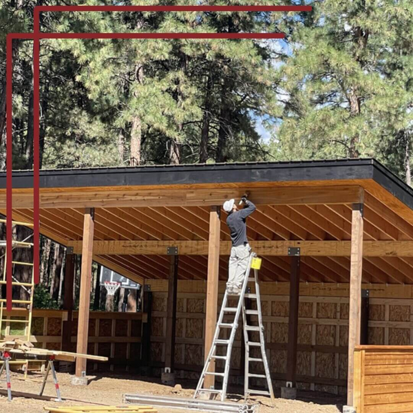 working on building a shed