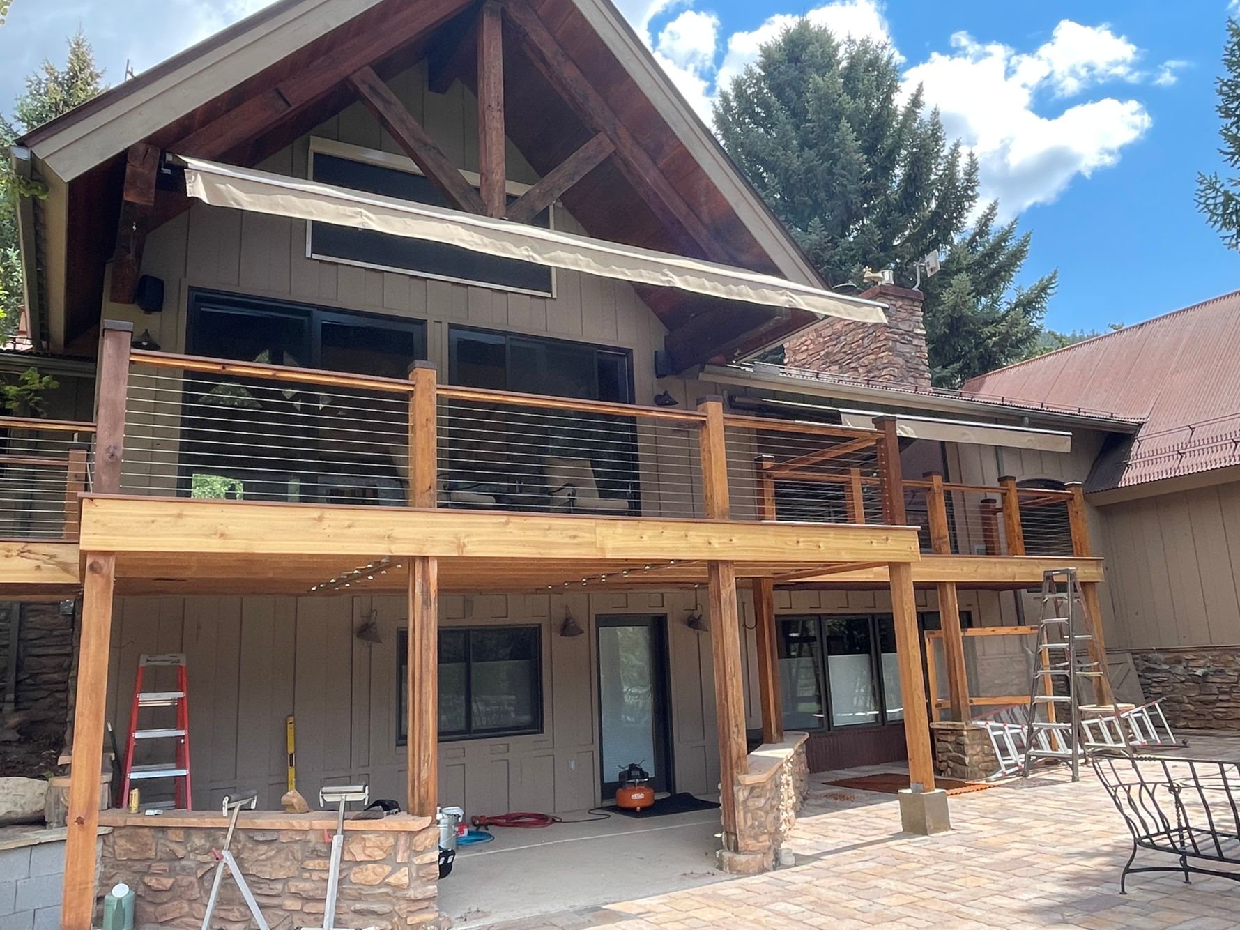Second story wrap around deck