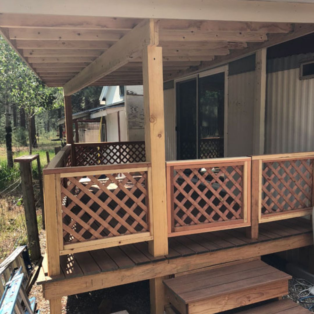 Back porch with roof