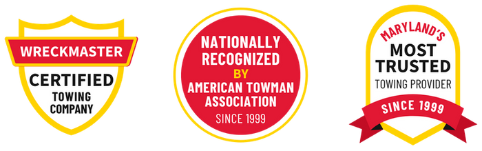 Wreckmaster certified towing company nationally recognized by american towman association since 1999 marylands most trusted towing provider since 1999 Wreckmaster certified towing company nationally recognized by american towman association since 1999 marylands most trusted towing provider since 1999