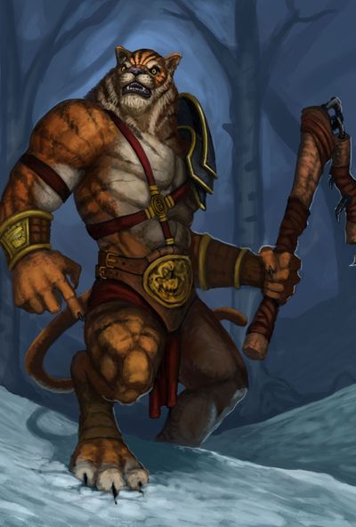 Image of an anthropomorphized lion warrior