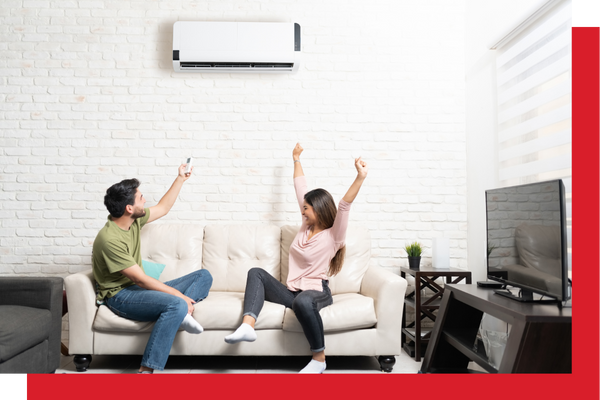 couple enjoying ductless mini split system