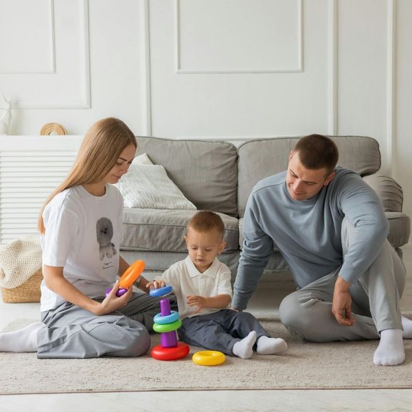 family comfortable in their home