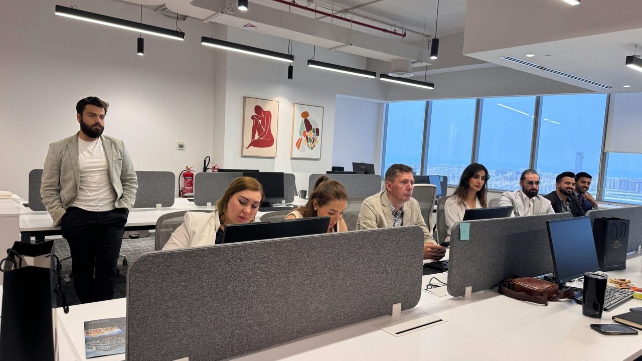 People doing desk work