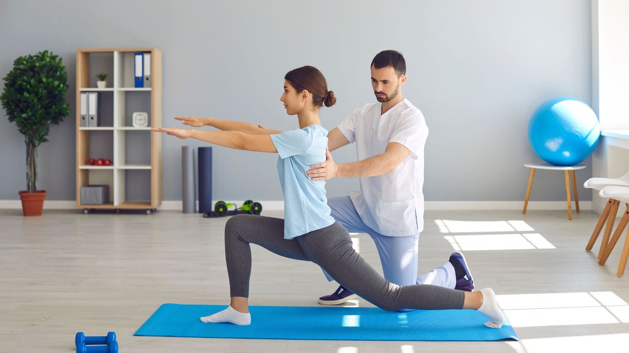 female athlete in physical therapy female athlete in physical therapy