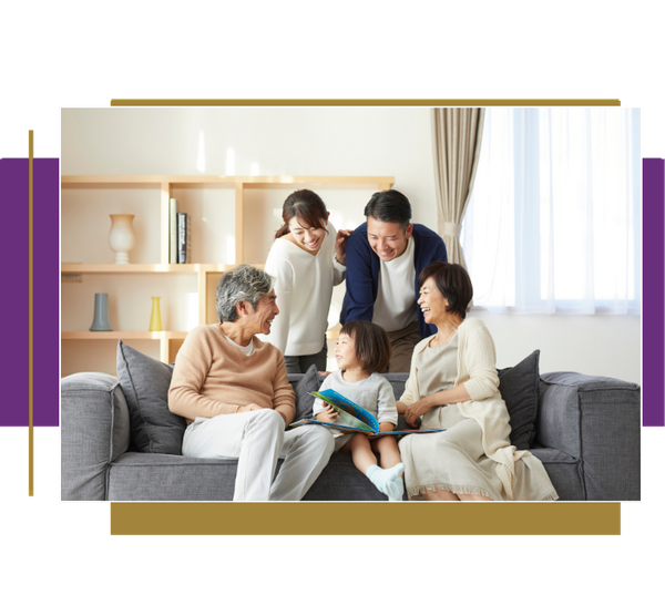 grandparents with family