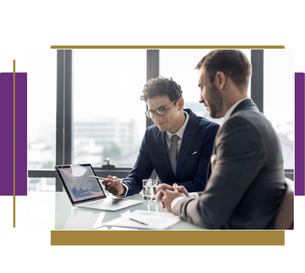 reviewing investments on a laptop