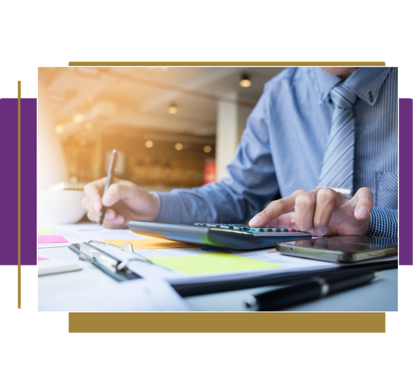 financial planner with calculator 