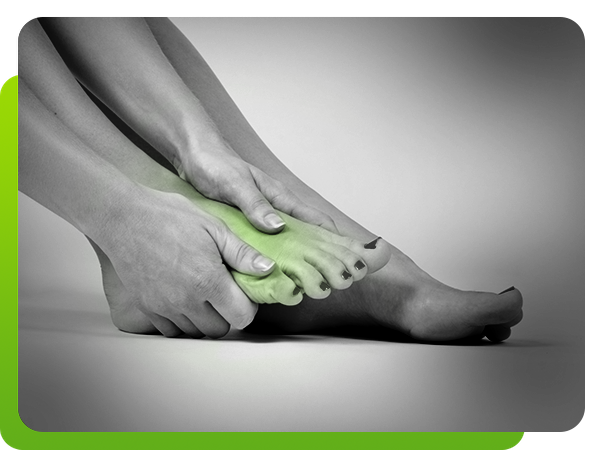 foot with joint pain