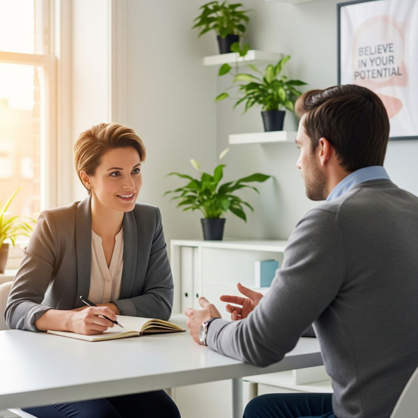 A compassionate mental coaching session in a positive and empowering environment.