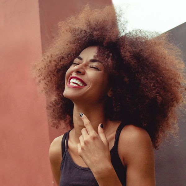 Black woman laughing Black woman laughing