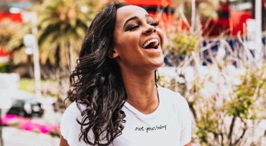 black woman smiling