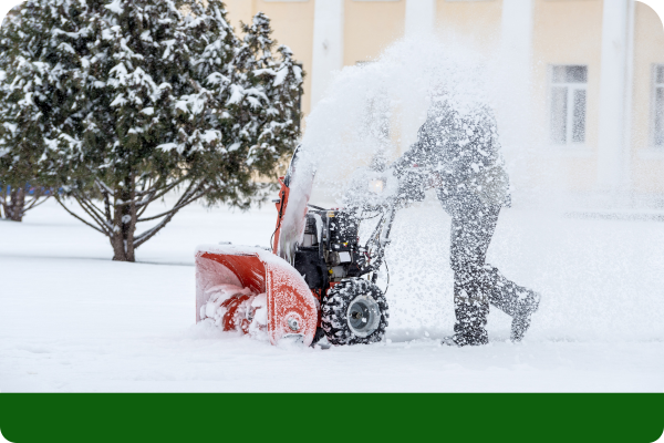 Removing snow from a residential property