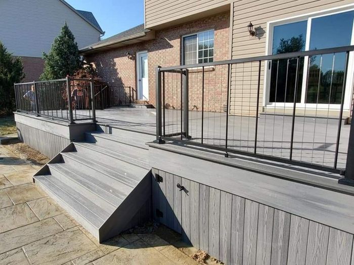 image of a grey composite wood deck