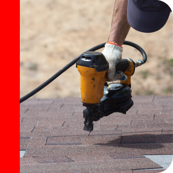 using nail gun on roof