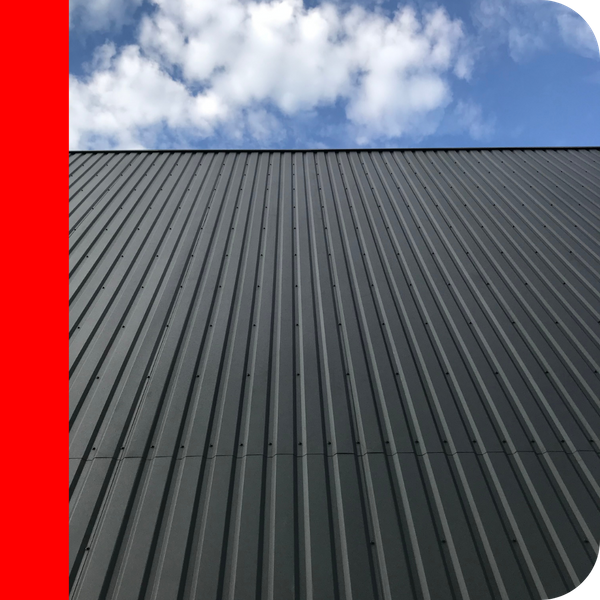 view looking up at metal roof