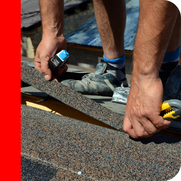 nailing down shingles on roof