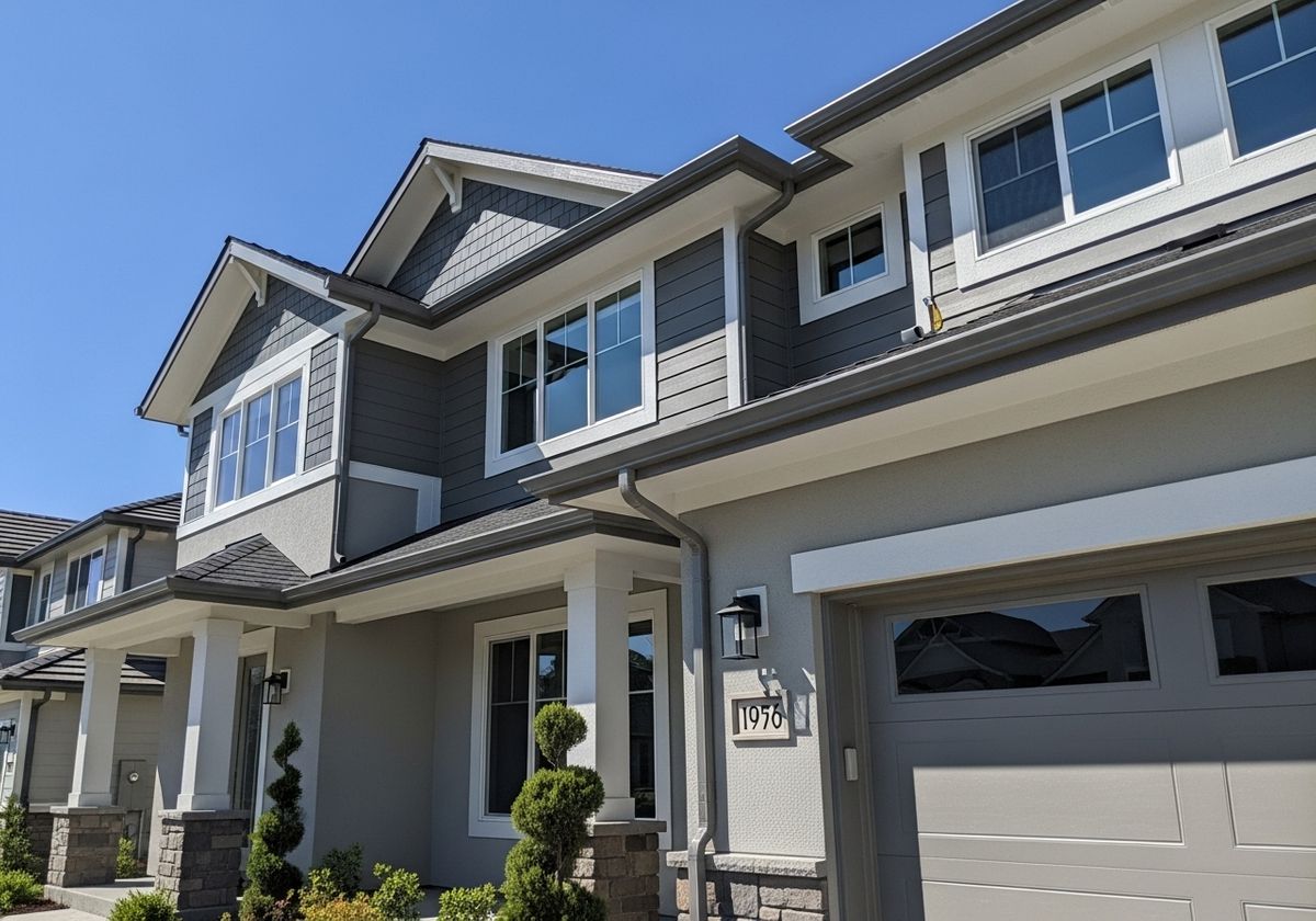 Exterior view of a modern two-story home