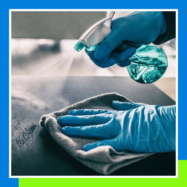 image of cleaning a surface