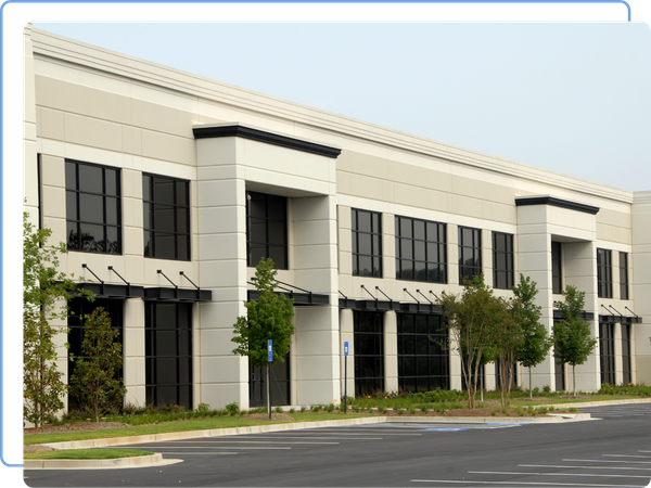 exterior of commercial building