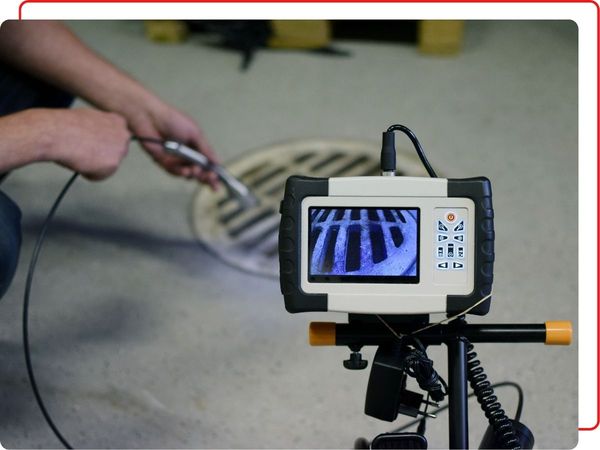 sewer camera inspection being performed