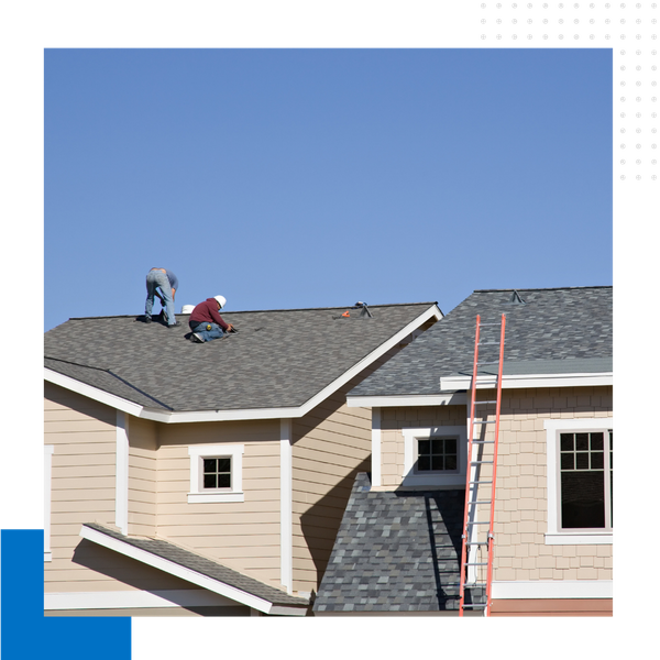roofers working on a roof
