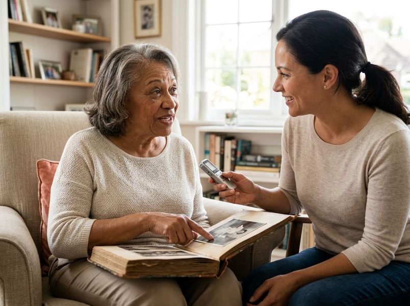 Oral history interview with a senior woman