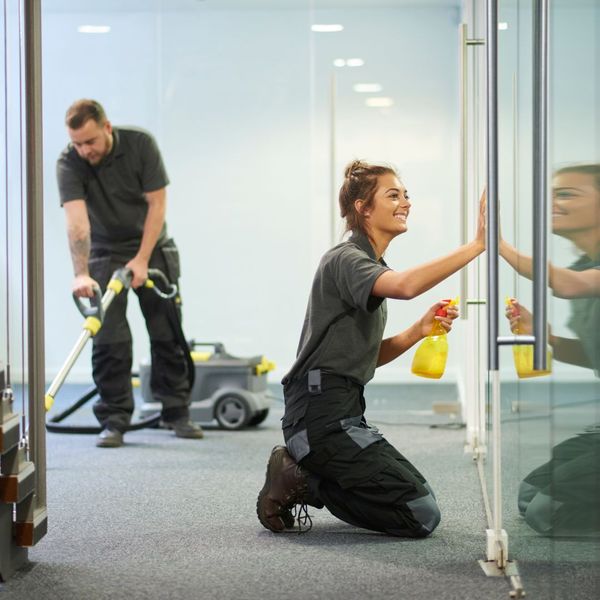 commercial cleaning service team