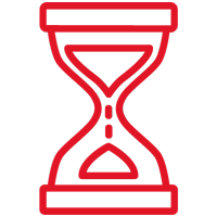 an hourglass icon