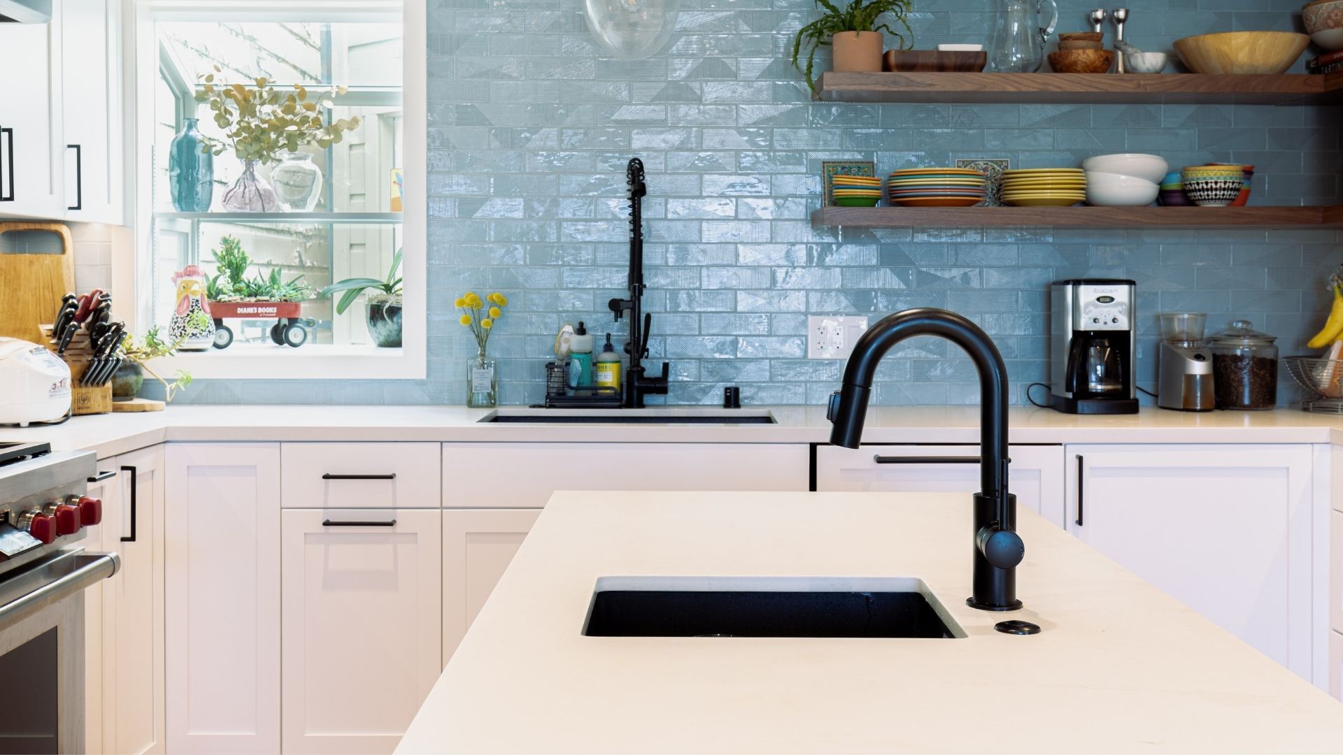 remodeled kitchen with new sink