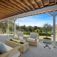 patio in backyard