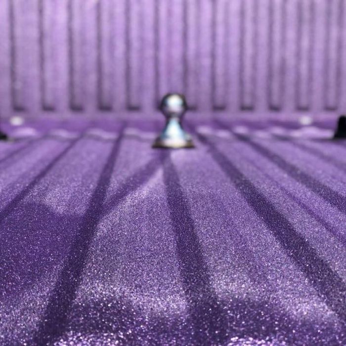 Shiny purple bedliner