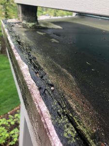 This old rubber porch roof had seen better days