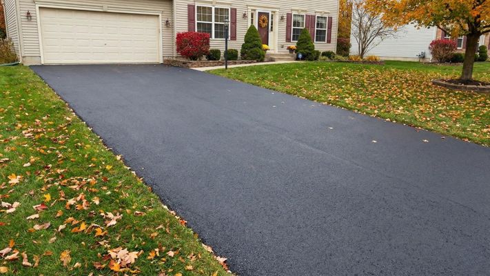 driveway in fall 