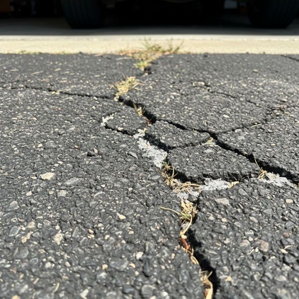 Cracked asphalt 