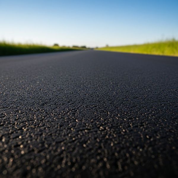 A close-up, low-angle shot of a section of pristine, recently paved asphalt. The surface is uniformly black and smooth, with a subtle sheen from the setting process. There are no vehicles or people, emphasizing the untouched curing phase. A close-up, low-angle shot of a section of pristine, recently paved asphalt. The surface is uniformly black and smooth, with a subtle sheen from the setting process. There are no vehicles or people, emphasizing the untouched curing phase.