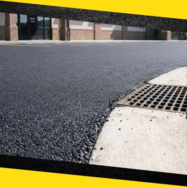 Close-up of high-quality asphalt application