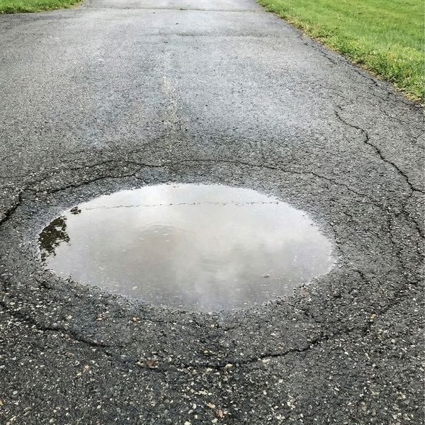 pothole with standing water 