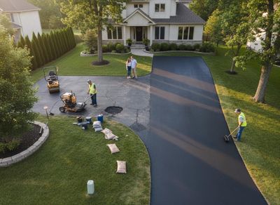 Asphalt Driveway Resurfacing Project Before and After