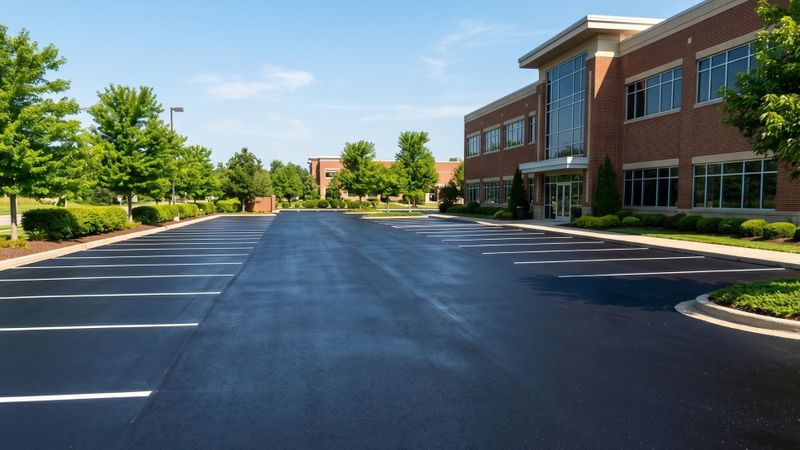 seal coated parking lot