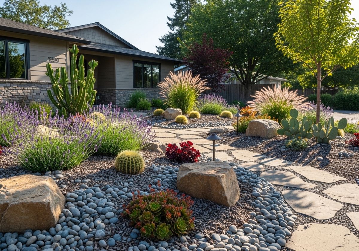 Xeriscape Front Yard with Native Plants