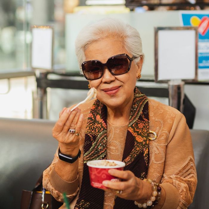 older woman wearing sunglasses