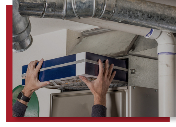 Residential HVAC equipment maintained to improve system performance and efficiency.