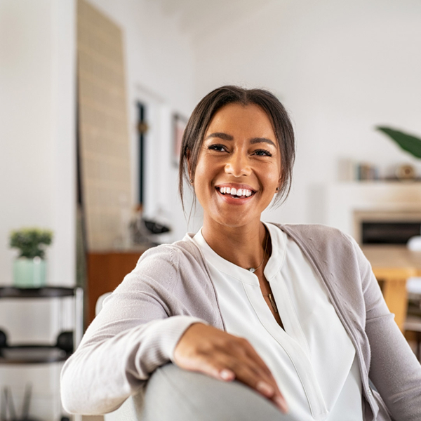 woman smiling