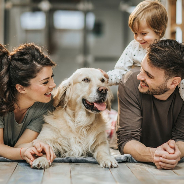 family in home