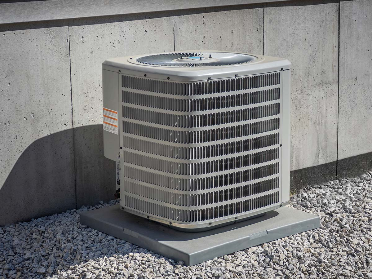 An outdoor HVAC unit