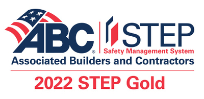 Associated Builders and Contractors STEP Gold Safety Award earned by Atlantis Comfort Systems for excellence in workplace safety, employee education, and professional HVAC operations. ABC STEP Gold Safety Certification