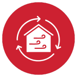 Commercial indoor air quality icon representing healthier indoor environments.